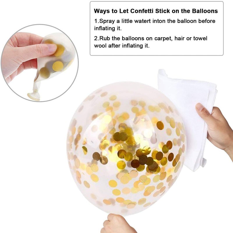 YMSZ Green and Gold Balloons, 67Pcs 12 inch Metallic Green Gold Confetti Balloon for Baby Shower, Tropical, Birthday, Jungle Sarfari Party Decorations - Image 3